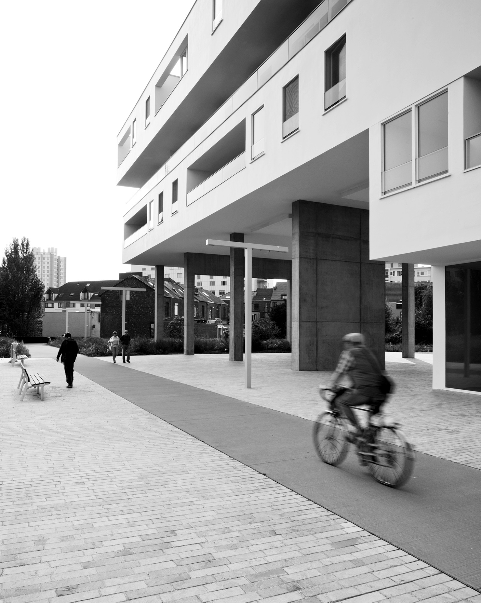Fietspad met Balk in Tweewaters in Leuven