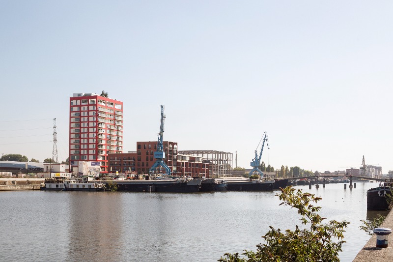 Residentiële hoogbouw de 'Faar' op de site van Nieuwe dokken in Gent